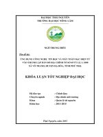 Ứng dụng công nghệ tin học và máy toàn đạc điện tử vào thành lập bản đồ địa chính tờ số 69 tỷ lệ 1 1000 xã vô tranh, huyện hạ hòa, tỉnh phú thọ