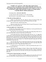 Tóm tắt báo cáo nghiên cứu khoa học   NGHIÊN cứu LỊCH sử TIẾN hóa bồn TRẦM TÍCH SÔNG LA NGÀ tại THUNG LŨNG TÁNH LINH để làm SÁNG tỏ QUÁ TRÌNH THAY đổi HÌNH THÁI DÒNG CHẢY SÔNG LA NGÀ và vấn đề PHÁT TR 