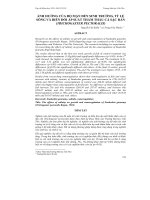 ẢNH HƯỞNG của độ mặn đến SINH TRƯỞNG, tỷ lệ SỐNG và BIẾN đổi áp SUẤT THẨM THẦU cá sặc rằn (TRICHOGASTER PECTORALIS) 