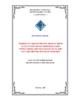 nghiên cứu một số phương pháp ly trích và xử lý mẫu để xác định hàm lượng nitrat trong một số loại rau ở các khu vực chợ trên địa bàn quận ninh kiều 