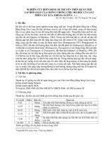 Báo cáo  nghiên cứu biến động di truyền trên quần thể lai hồi giao của giống chống chịu độ độc của sắt trên cây lúa (orysa sativa   l) 