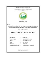 ĐÁNH GIÁ TÌNH HÌNH cấp GIẤY CHỨNG NHẬN QUYỀN sử DỤNG đất TRÊN địa bàn HUYỆN PHÚ LƯƠNG TỈNH THÁI NGUYÊN GIAI đoạn 2012 2014