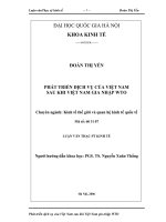 Phát triển dịch vụ của việt nam sau khi việt nam gia nhập WTO   luận văn ths  kinh tế  60 31 07 pdf