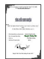 Skkn:Nâng cao CLDH, tg: Nguyễn Trường Bảo