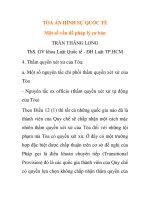 Báo cáo khoa học  tòa án HÌNH sự QUỐC tế một số vấn đề pháp lý cơ bản