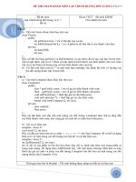 Đề thi môn lập trình hướng đối tượng và c++