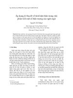 Báo cáo   áp dụng lý thuyết về tính hiện thân trong việc phân tích một số hiện tượng của ngôn ngữ   