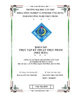 BÁO cáo THỰC tập CÔNG TY cổ PHẦN mía ĐƯỜNG tây NAM xí NGHIỆP ĐƯỜNG cà MAU