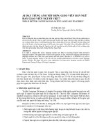 Báo cáo nghiên cứu khoa học   AI dạy TIẾNG ANH tốt hơn  GIÁO VIÊN bản NGỮ HAY GIÁO VIÊN NGƯỜI VIỆT   