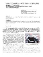 Báo cáo nghiên cứu khoa học   THIẾT kế bố TRÍ hệ THỐNG ĐỘNG lực TRÊN ô tô HYBRID 2 CHỖ NGỒI  