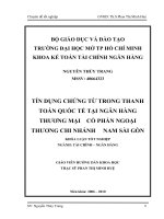 Tín dụng chứng từ trong thanh toán quốc tế tại ngân hàng thương mại cổ phần ngoại thương chi nhánh nam sài gòn 