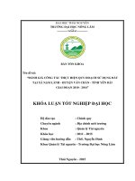 ĐÁNH GIÁ CÔNG tác THỰC HIỆN QUY HOẠCH sử DỤNG đất tại xã nậm LÀNH   HUYỆN văn CHẤN   TỈNH yên bái GIAI đoạn 2010   2014