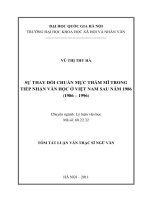 Sự thay đổi chuẩn mực thẩm mĩ trong tiếp nhận văn học ở việt nam sau năm 1986 (1986 1996)   luận văn ths  văn học  60 22