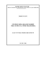 Cổ phần hoá doanh nghiệp nhà nước của tỉnh thanh hoá   luận văn ths  kinh tế  5 02 01 pdf