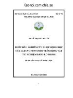 Bước đầu nghiên cứu dược động học của glycyl funtumin trên động vật thí nghiệm bằng LC MS MS