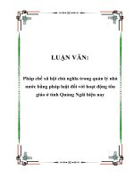 LUẬN văn  pháp chế xã hội chủ nghĩa trong quản lý nhà nước bằng pháp luật đối với hoạt động tôn giáo ở tỉnh quảng ngãi h