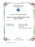 khảo sát quá trình epoxy hóa dầu cá basa 