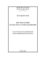 Phân tích tài chính tại tổng công ty cổ phần bảo hiểm BIDV   luận văn ths  kinh doanh và quản lý  60 34 05 pdf