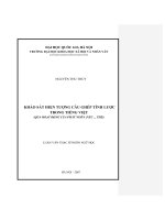 Khảo sát hiện tượng câu ghép tỉnh lược trong tiếng việt   qua hoạt động phát ngôn {nếu   thì}   luận văn ths  ngôn ngữ h