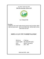 ĐÁNH GIÁ VIỆC THỰC HIỆN kế HOẠCH QUY HOẠCH NÔNG THÔN mới GIAI đoạn 2011   2015 tại xã PHẤN mễ   HUYỆN PHÚ LƯƠNG TỈNH THÁI NGUYÊN