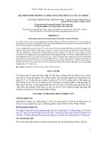 Báo cáo khoa học   đặc điểm SINH TRƯỞNG và KHẢ NĂNG CHO THỊT của vịt LAI 4 DÒNG 