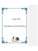 LUẬN văn doanh nghiệp tư nhân ở thái bình hiện nay