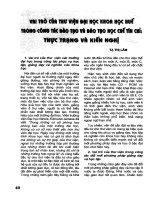 Báo cáo   vai trò của thư viện đại học khoa học huế trong công tác đào tạo và đào tạo học chế tín chỉ  thực trạng và kiến nghị   