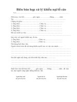 Biên bản họp xử lý khiếu nại/tố cáo