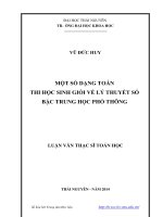 Một số dạng toán thi học sinh giỏi về lý thuyết số bậc trung học phổ thông 