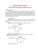 MỘT SỐ PHƯƠNG PHÁP GIẢI HÓA 9