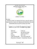 Đánh giá công tác đăng ký đất đai, cấp giấy chứng nhận quyền sử dụng đất trên địa bàn phường tân lậpthành phố thái nguyên giai đoạn 2011 2014