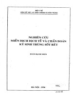 Nghiên cứu miễn dịch tễ và chuẩn đoán ký sinh trùng sốt rét