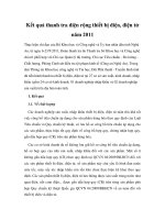 Báo cáo nghiên cứu khoa học  kết quả thanh tra diện rộng thiết bị điện, điện tử năm 2011   