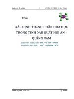 Xác định thành phần hóa học trong tinh dầu quất Thành phố Hội An, Quảng Nam