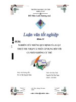 Nghiên cứu những quy định luật thuế TNCN áp dụng đối với cá nhân không cư trú 