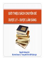 thuyet trinh  giới thiệu sách chuyên đề dược lý, dược lâm sàng