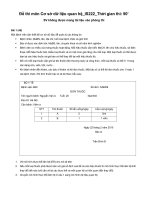 Đề thi môn cơ sở dữ liệu quan hệ IS222 thời gian thi 90’