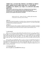 Báo cáo nghiên cứu khoa học   THIẾT kế, lắp ráp hệ THỐNG cấp PHÔI tự ĐỘNG điều KHIỂN BẰNG điện KHÍ nén và mô HÌNH NGHIÊN cứu ĐỘNG lực học của PISTON XILANH KHÍ nén  