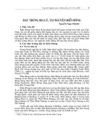 Báo cáo nghiên cứu khoa học    đặc TRƯNG địa lý, tài NGUYÊN BIỂN ĐÔNG