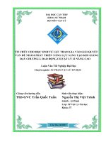 tổ chức cho học sinh tự lực tham gia vào giải quyết vấn đề nhằm phát triển năng lực sáng tạo khi giảng dạy chương 2  dao động cơ,vật lý 12 nâng cao