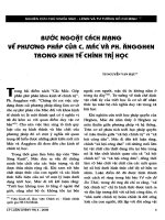 Báo cáo khoa học bước ngoặt cách mạng của ăngghen và c mác trong kinh tế chính trị học 