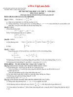Đề và đáp án thi thử ĐH số 20