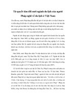 Báo cáo nghiên cứu khoa học   từ quyết tâm đổi mới ngành du lịch của người pháp nghĩ về du lịch ở việt nam  