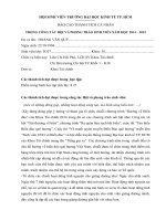 BÁO CÁO THÀNH TÍCH CÁ NHÂN TRONG CÔNG TÁC HỘI VÀ PHONG TRÀO SINH VIÊN NĂM HỌC 2014 – 2015