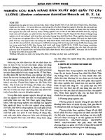 Báo cáo khoa học công nghệ  nghiên cứu khả năng sản xuất bột giấy từ cây luồng 