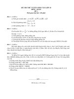 DE THI THU VAO 10  DAP AN