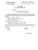 Tờ trình kết nạp Đảng viên