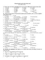 DE THI THU  DAP AN TUYEN SINH VAO 10.