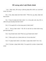 Câu hỏi ôn tập Luật Hành chính Nhà nước