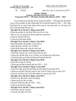 Chương trình công tác toàn khoá Chi bộ